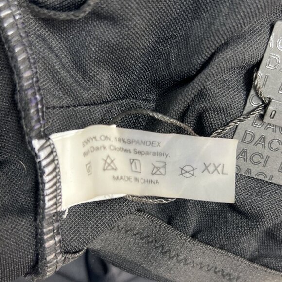 Daci Women‎ XXL One Piece Swimsuits Tummy Control Ruffle Off Shoulder Black - Picture 3 of 4